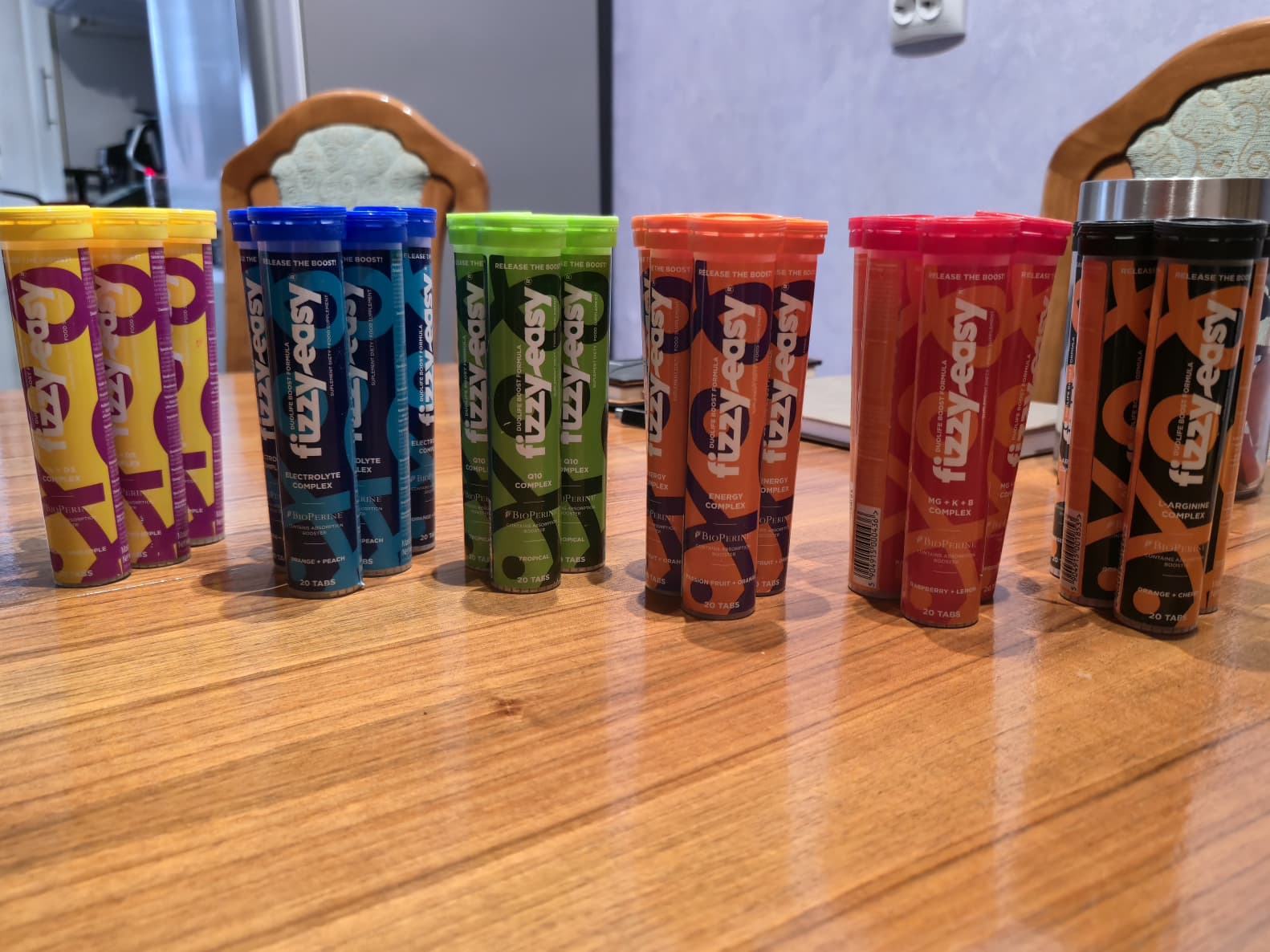 Gama FIZZY EASY DuoLife — A-Z, Electroliți, Q10, Energy, Mg+K+B, L-Arginine